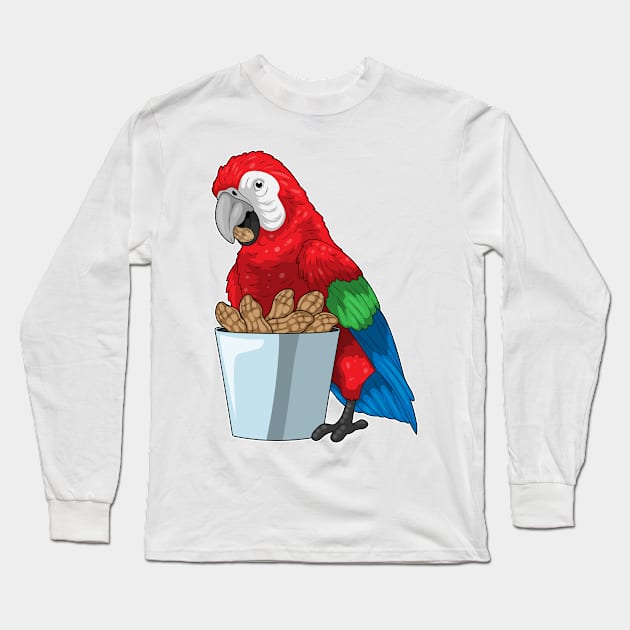 Parrot Peanuts Long Sleeve T-Shirt by Markus Schnabel